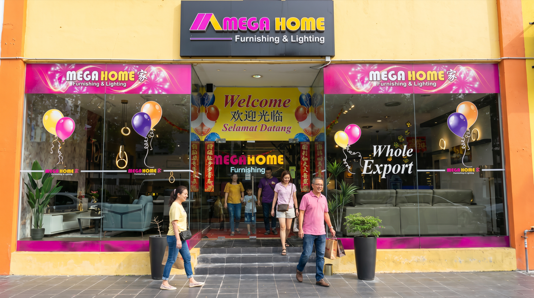 Megahome Furnishing showroom storefront